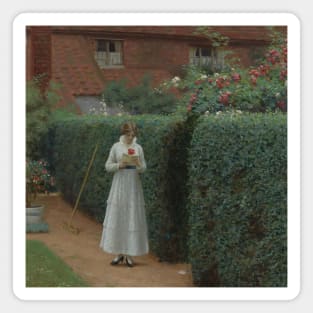 Le Billet Doux by Edmund Leighton Magnet